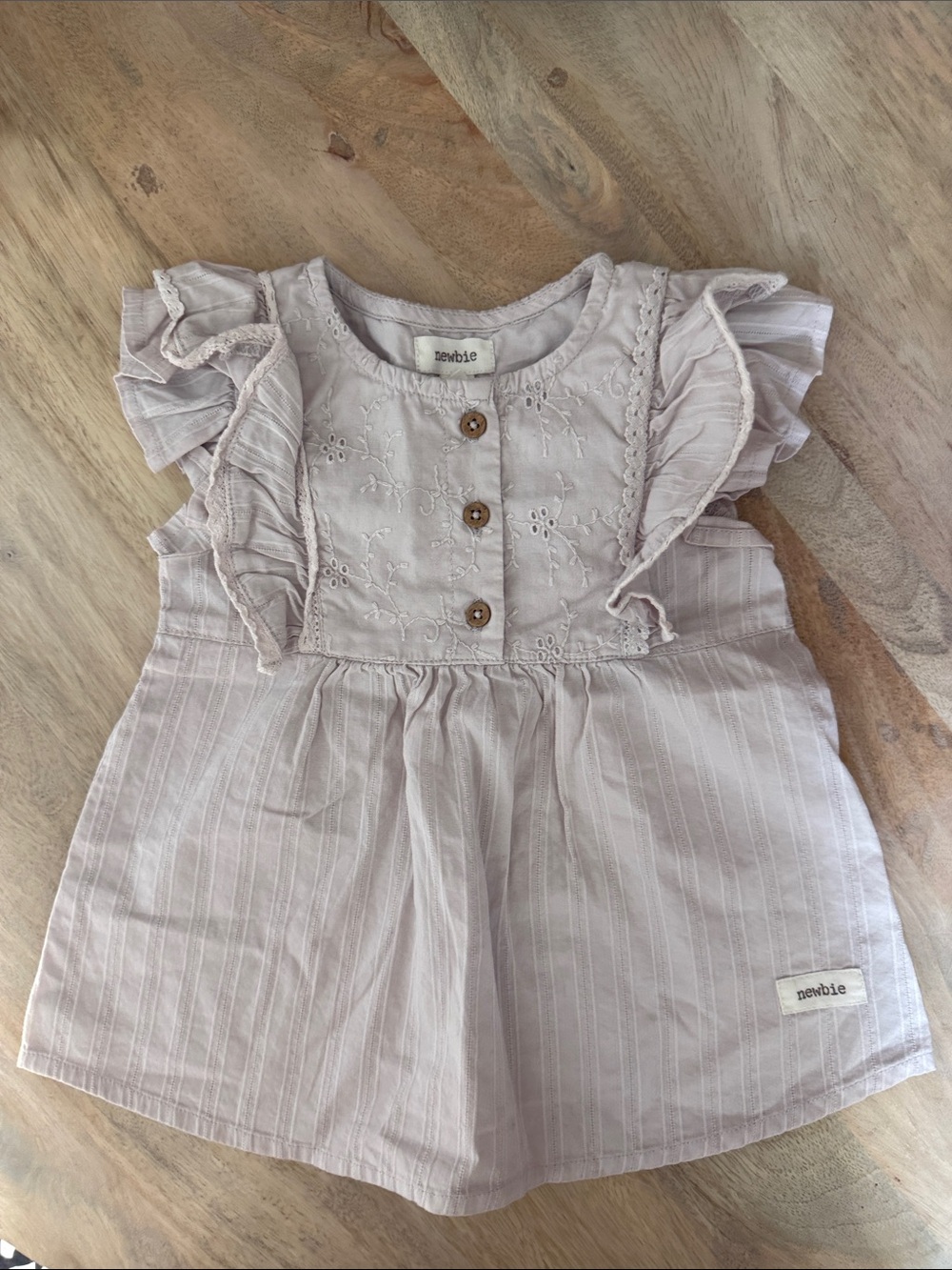 NEWBIE Lavender Ruffle-Trim Shirt
